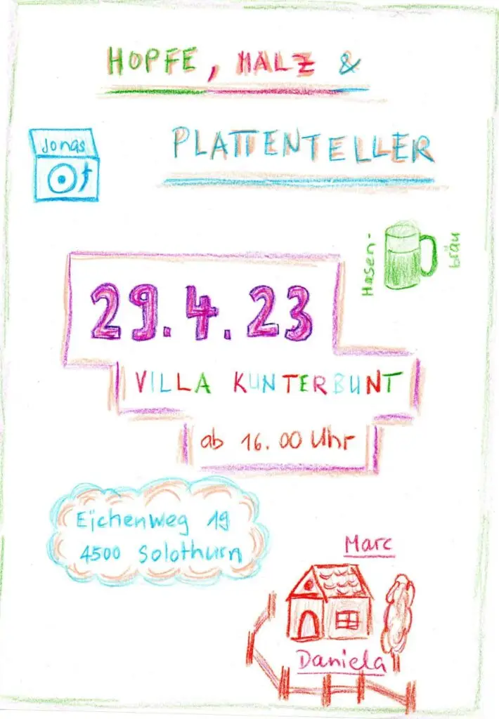 Einladung Plattenteller mit Jonas Schoder